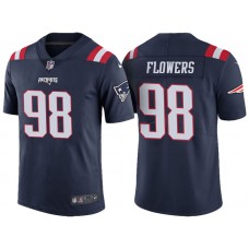 New England Patriots #98 Trey Flowers Navy Vapor Untouchable Color Rush Limited Jersey