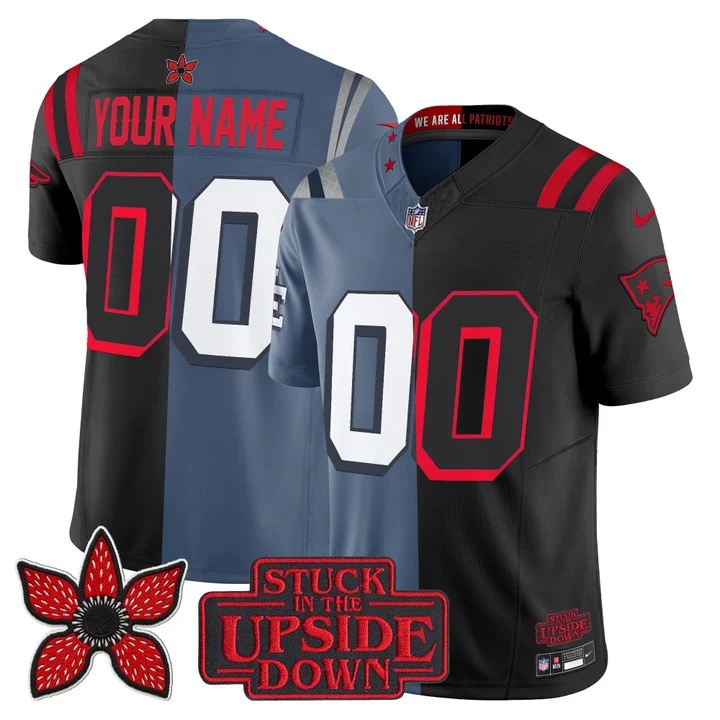 New England Patriots 'Upside Down Edition' Vapor Limited Custom Jersey - All Stitched