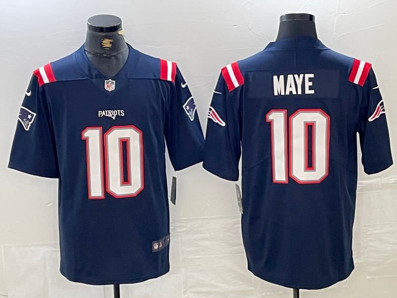 New England Patriots All Stitched Drake Maye - 10