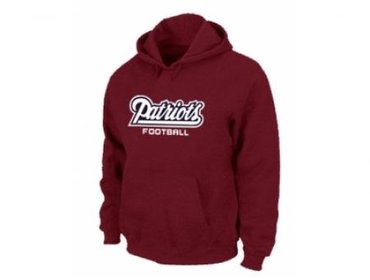 New England Patriots Authentic font Pullover Hoodie Red