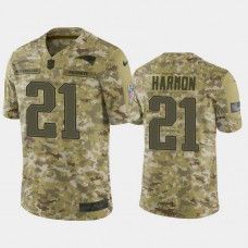New England Patriots Duron Harmon #21 Camo Jersey 2018 Salute to Service