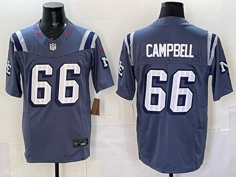 New England Patriots F.U.S.E. Limited   Rivalry Series Jersey - All Stitched Will Campbell - 66