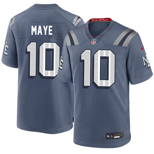 New England Patriots F.U.S.E. Limited Rivalry Series Jersey - All Stitched Drake Maye - 10