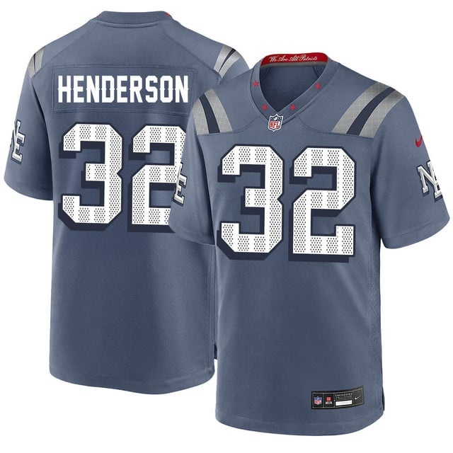 New England Patriots F.U.S.E. Limited Rivalry Series Jersey - All Stitched TreVeyon Henderson - 32