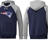 New England Patriots Logo Pullover Hoodie Dark Blue Grey