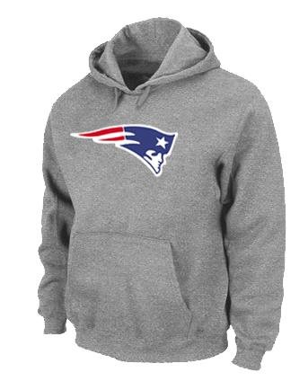 New England Patriots Logo Pullover Hoodie Grey