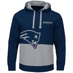 New England Patriots Navy All Stitched Hooded Sweatshirt