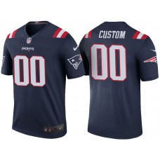 New England Patriots Navy Color Rush Legend Customized Jersey