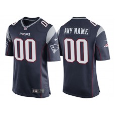 New England Patriots Navy Game Customized Jersey