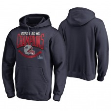 New England Patriots Navy Super Bowl LIII Champions Line of Scrimmage Hoodie
