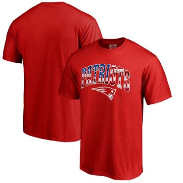 New England Patriots Pro Line By Fanatics Branded Banner Wave T-Shirt Red