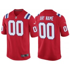 New England Patriots Red Throwback Game Customized Jersey