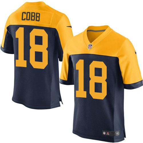 New Green Bay Packers #18 Randall Cobb Navy Blue Alternate Men's Stitched NFL New Elite Jersey