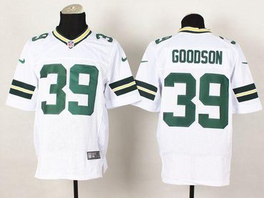 New Green Bay Packers #39 Demetri Goodson White NFL Elite Jersey