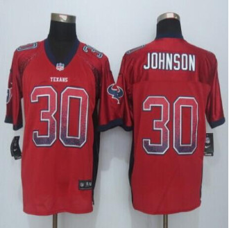 New Houston Texans #30 Kevin Johnson Red Alternate Men's Stitched NFL Elite Drift Fashion Jersey