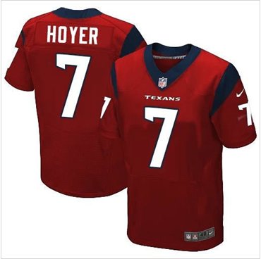 New Houston Texans #7 Brian Hoyer Red Alternate Men's Stitched NFL Elite Jersey