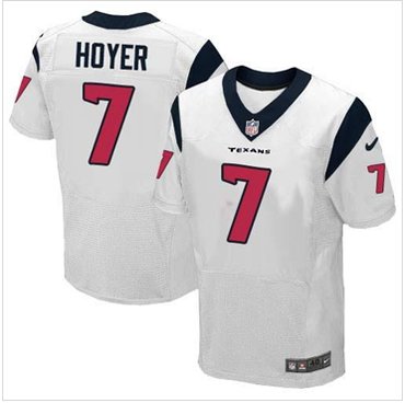 New Houston Texans #7 Brian Hoyer White Men's Stitched NFL Elite Jersey
