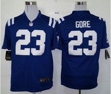 New Indianapolis Colts #23 Frank Gore Royal Blue Team Color Men's Stitched NFL Game Jersey