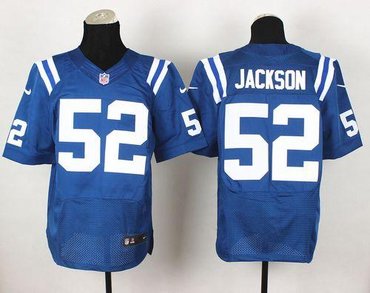 New Indianapolis Colts #52 D'Qwell Jackson Royal Blue Team Color NFL Elite Jersey