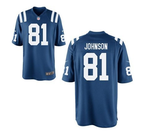 New Indianapolis Colts #81 Andre Johnson Royal Blue Elite Jersey