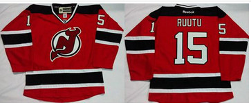 New Jersey Devils #15 Tuomo Ruutu Red Home Stitched NHL Jersey