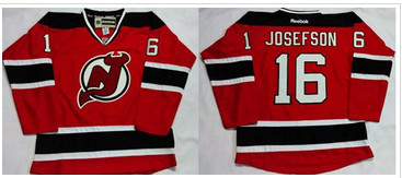 New Jersey Devils #16 Jacob Josefson Red Home Stitched NHL Jersey