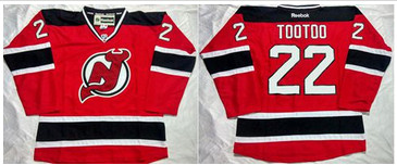 New Jersey Devils #22 Jordin Tootoo Red Home Stitched NHL Jersey