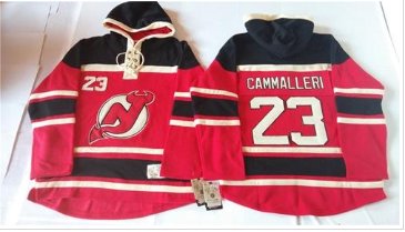 New Jersey Devils #23 Mike Cammalleri Red Sawyer Hooded Sweatshirt Stitched NHL jersey