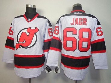 New Jersey Devils #68 Jaromir Jagr White Stitched NHL Jersey