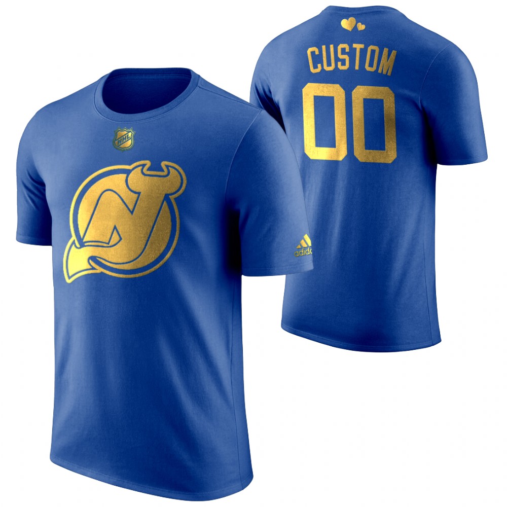 New Jersey Devils 2020 Father Day Royal Tee Customized Gift