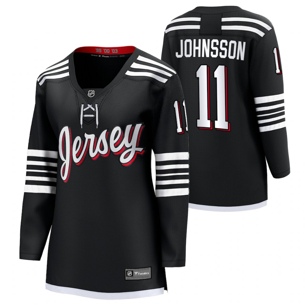 New Jersey Devils Andreas Johnsson Women Black 2022 Alternate Jersey