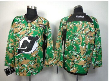 New Jersey Devils Blank Camo Veterans Day Practice NHL Jersey