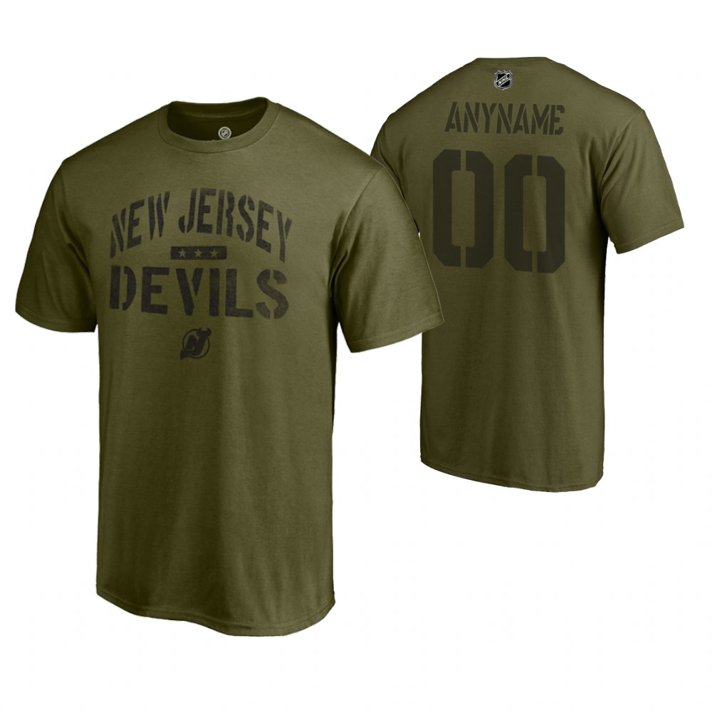 New Jersey Devils Custom Khaki Camo Collection T-Shirt