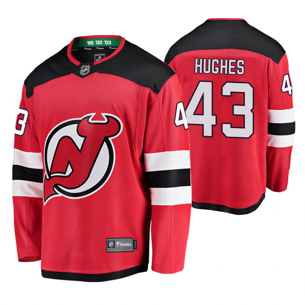 New Jersey Devils Jack Hughes Men's Home Breakaway Player Jersey