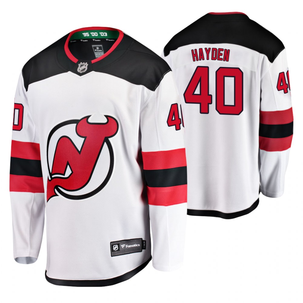 New Jersey Devils John Hayden Men's Away Breakaway Player Fanatics Branded Jersey