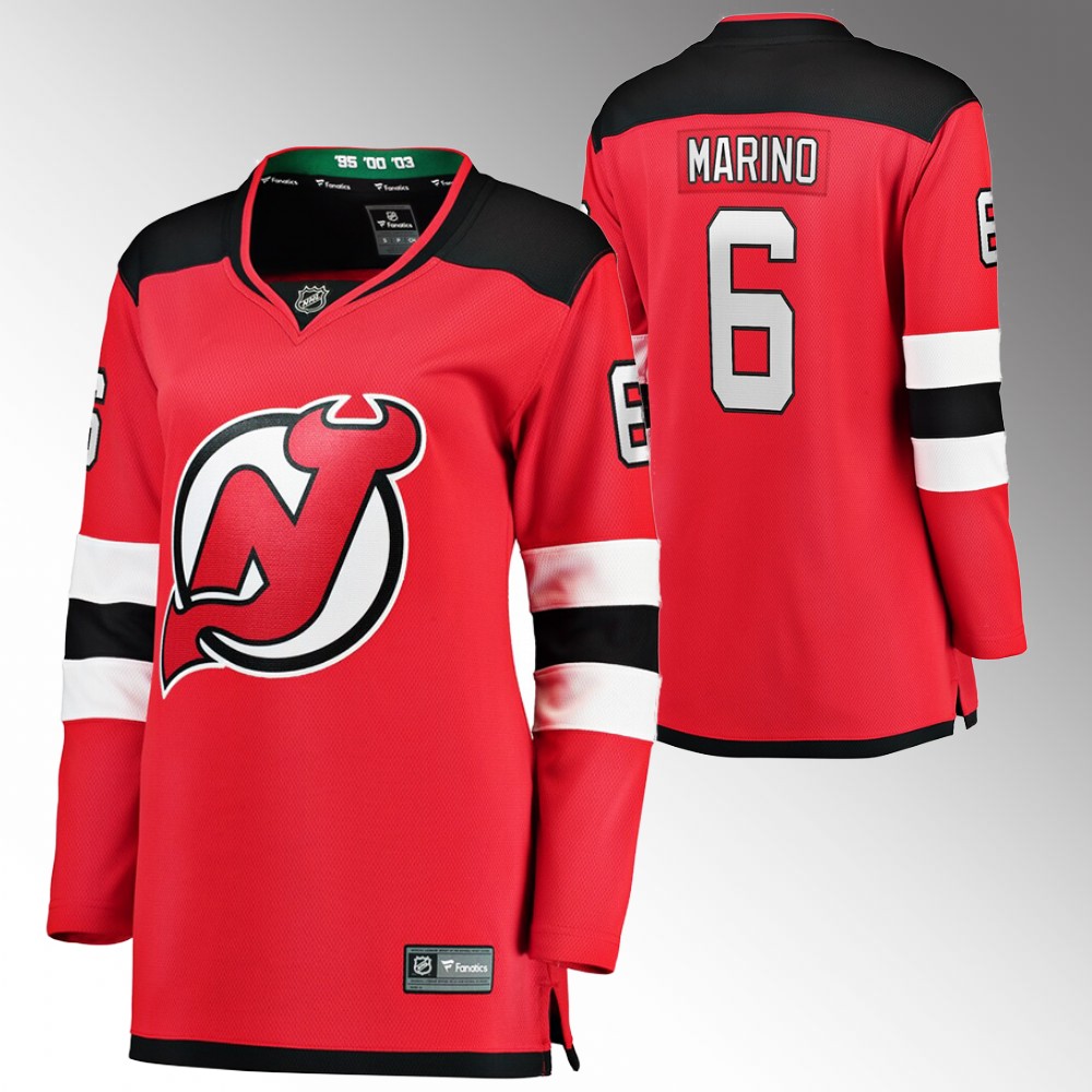 New Jersey Devils John Marino Women Red Home Jersey