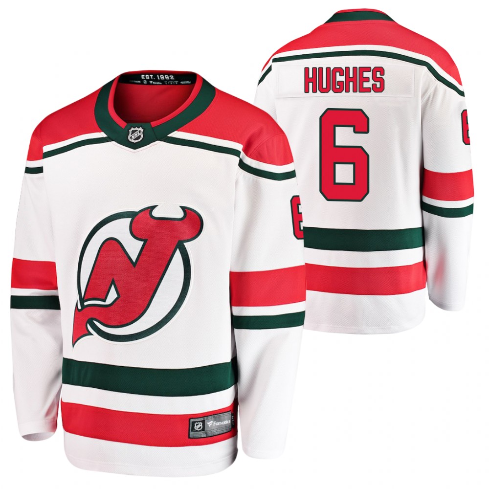 New Jersey Devils Luke Hughes White Alternate 2021 NHL Draft Jersey