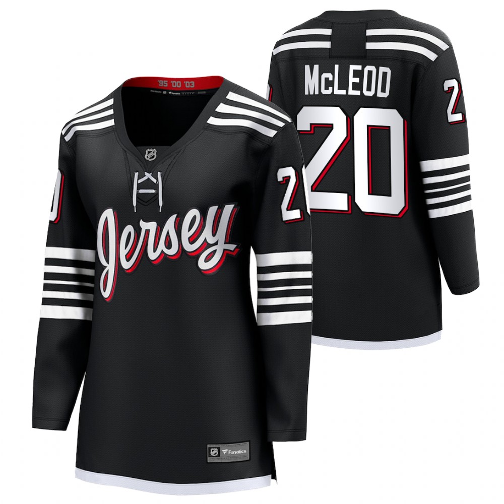 New Jersey Devils Michael McLeod Women Black 2022 Alternate Jersey