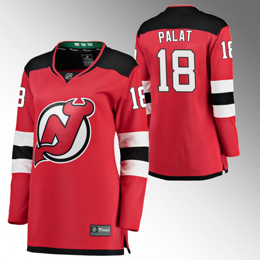 New Jersey Devils Ondrej Palat Women Red 2022 Home Jersey
