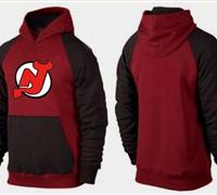 New Jersey Devils Pullover Hoodie Burgundy Red & Black