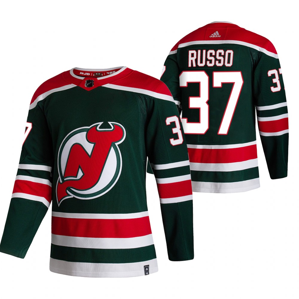 New Jersey Devils Robbie Russo Green 2021 Reverse Retro Special Edition Jersey