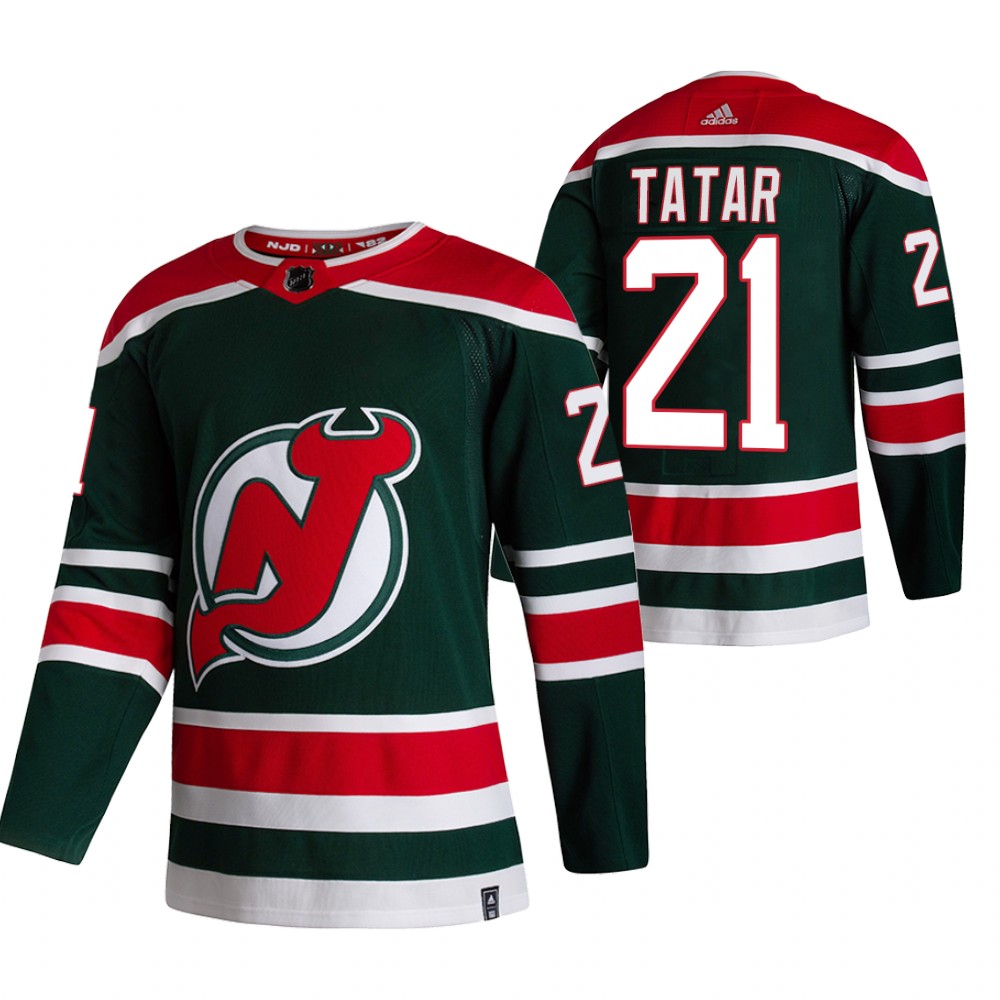New Jersey Devils Tomas Tatar Green 2021 Reverse Retro Special Edition Jersey Stitched