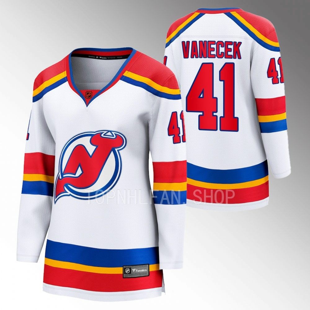 New Jersey Devils Vitek Vanecek Women White 2022 Special Edition 2.0 Jersey