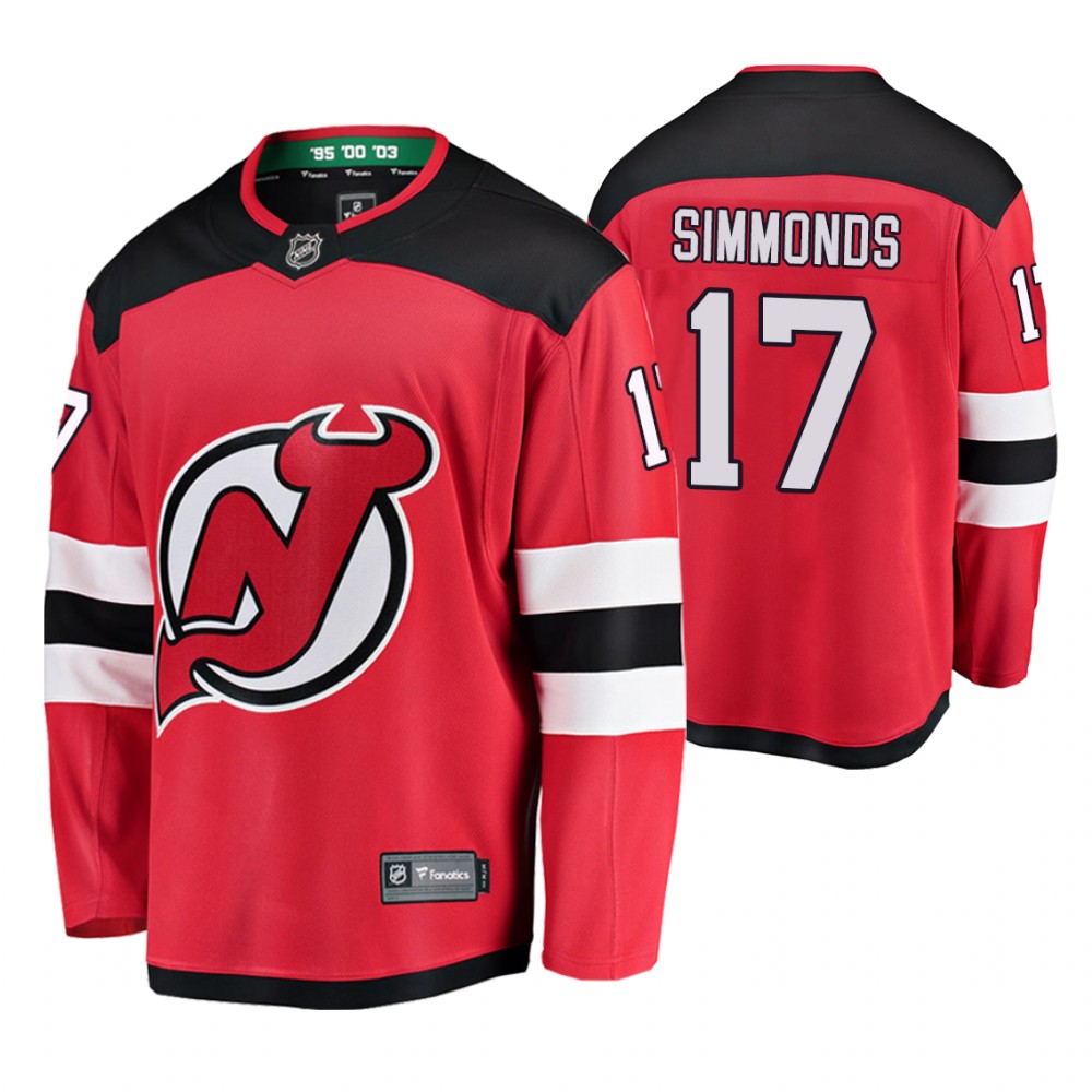 New Jersey Devils Wayne Simmonds Men's Home Breakaway Player Fanatics Branded Jersey