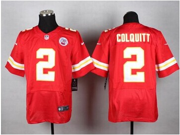 New Kansas City Chiefs #2 Dustin Colquitt Red Team Color NFL Elite Jersey