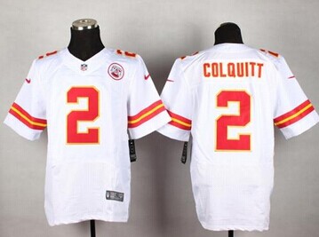 New Kansas City Chiefs #2 Dustin Colquitt White NFL Elite Jersey