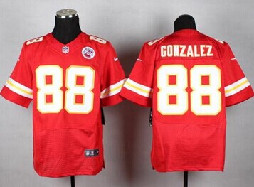 New Kansas City Chiefs #88 Tony Gonzalez Red Team Color NFL Elite Jersey