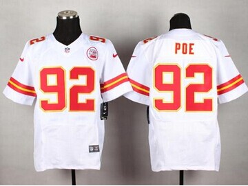 New Kansas City Chiefs #92 Dontari Poe White NFL Elite Jersey