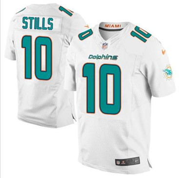 New Miami Dolphins #10 Kenny Stills White Men's Stitched NFL Elite Jersey