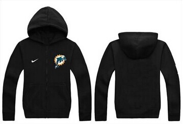 New Miami Dolphins Authentic Logo Hoodie Black